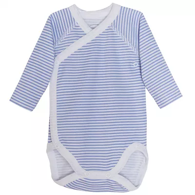 Body cu maneca lunga - Dungi bleu 1 luna