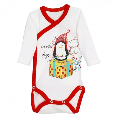 Body cu maneca lunga - Pinguin 3 luni