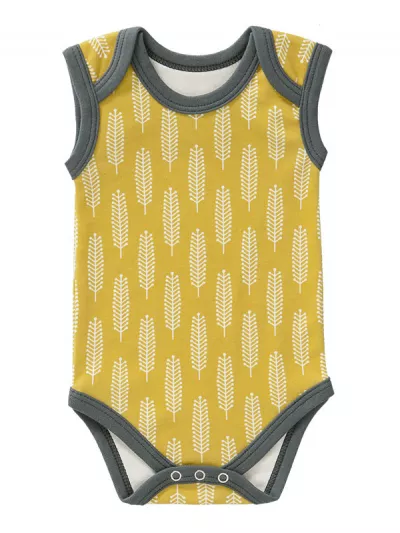 Body fără mâneci, din bumbac organic, model Havre, 6-12 luni