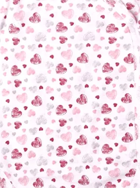 Body maneca lunga imprimeu Inimioare roz 1-3 luni (56-62 cm)
