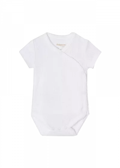 Body maneca scurta ECOFRIENDS - Alb - Mayoral 1-2 luni
