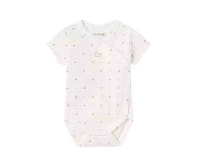 Body maneca scurta ECOFRIENDS - Stelute bej - Mayoral   1-2 luni