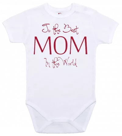 Body maneca scurta - The best mom in the world - Kara Baby 12-18 luni (80-86cm)