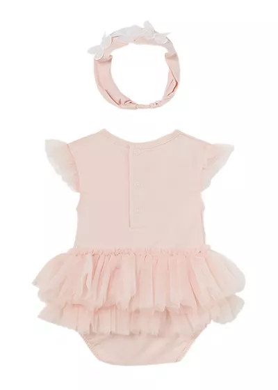 Body roz tutu cu bentita Better Cotton - Mayoral  6-9 luni (75 cm)