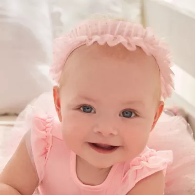 Body tutu din bumbac sustenabil Roz cu bentita pentru nou-nascut - Mayoral 12 luni