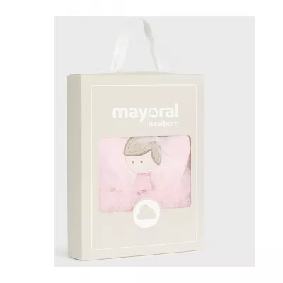 Body tutu din bumbac sustenabil Roz cu bentita pentru nou-nascut - Mayoral 4-6 luni
