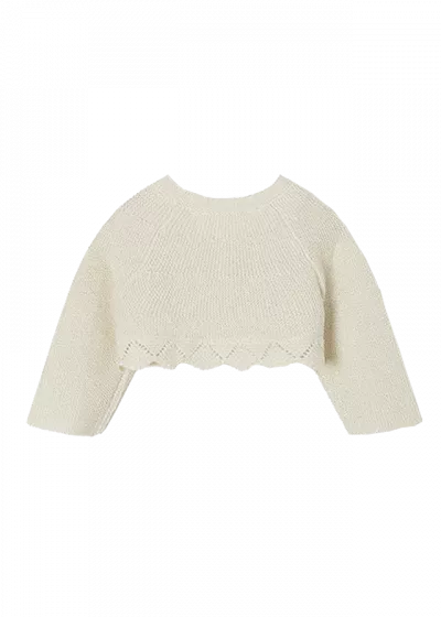 Bolero cu dantela elegant - Bej - Mayoral 