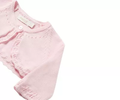 Bolero  tricot cu bumbac sustenabil- Alb - Mayoral  2-4 luni
