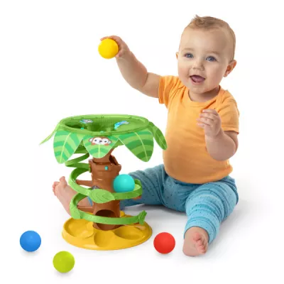 Bright Starts - Jucarie tropicala, "Twirl Ball Play Toy"