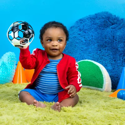 Bright Starts - Minge zornaitoare Grippin' Goals Alb-Negru