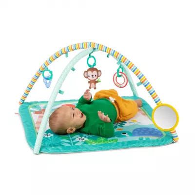 Bright Starts - Salteluta de joaca cu bara de jucarii Palm Party