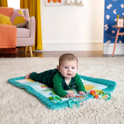 Bright Starts - Salteluta de joaca cu bara de jucarii Tiki Toy Bar