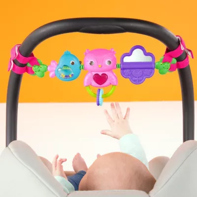 Bright Starts - Bara de jucarii pentru balansoar Take Along Busy Birdies, Bufnita