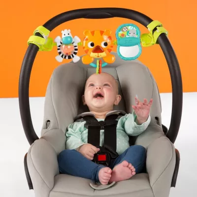 Bright Starts - Bara de jucarii pentru balansoar Take Along Busy Birdies, Tigru