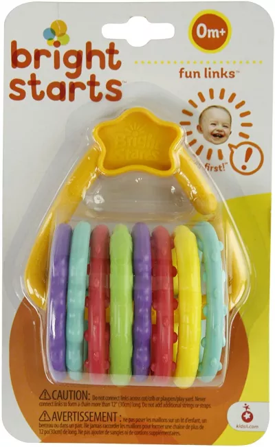 Bright Starts - Jucarie de dentitie inele multicolore