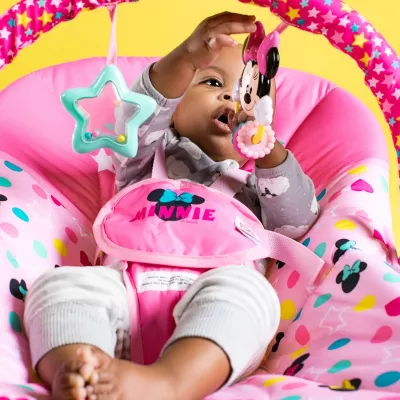 Bright Starts - Leagan portabil Rocker Minnie Stars & Smiles