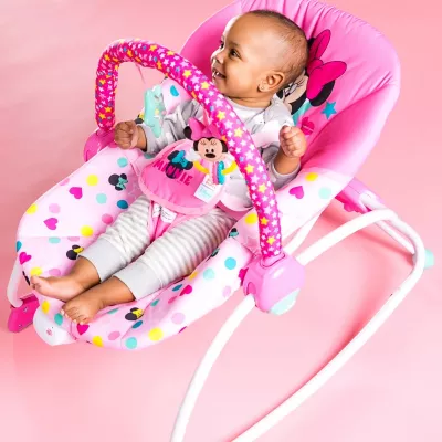 Bright Starts - Leagan portabil Rocker Minnie Stars & Smiles