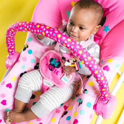 Bright Starts - Leagan portabil Rocker Minnie Stars & Smiles