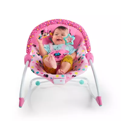 Bright Starts - Leagan portabil Rocker Minnie Stars & Smiles