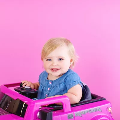 Bright Starts - Premergator si antepremergator 3 in 1, Ford F-150 Raptor - Electric Magenta
