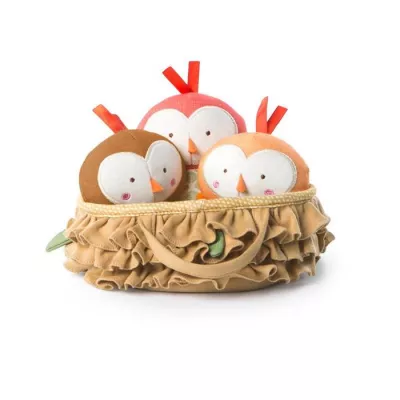 Set 3 jucarioare de plus - Baby Bird Put & Take - Bright Starts
