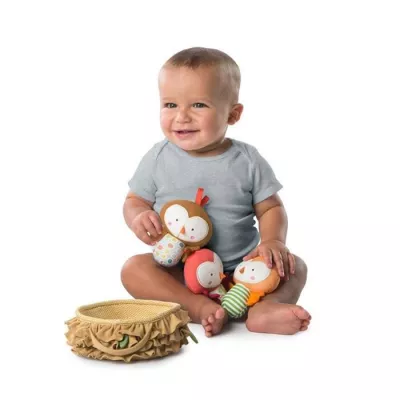 Set 3 jucarioare de plus - Baby Bird Put & Take - Bright Starts