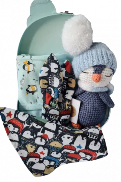 Cadou bebelusi - Pinguin bleumarin - Bestfam