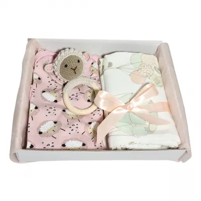 Cadou bebelus fetita - Oita bej/body roz - Bestfam