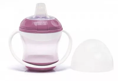 Cana anti-curgere cu capac si manere - Orchid pink - Thermobaby