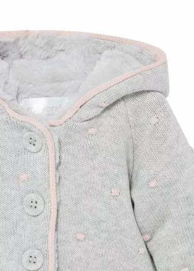 Cardigan tricot cu buzunare - Gri - Mayoral  12 luni