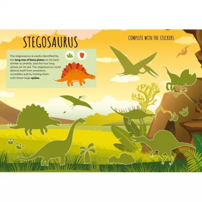 Carte de activitati cu abtibilduri - Dinozauri