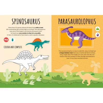 Carte de activitati cu abtibilduri - Dinozauri