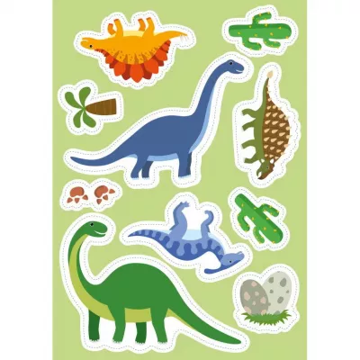 Carte de activitati cu abtibilduri - Dinozauri