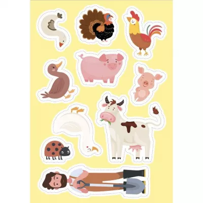 Carte de activitati cu abtibilduri - Ferma