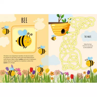 Carte de activitati cu abtibilduri - In gradina