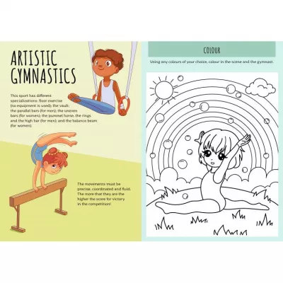 Carte de activitati cu abtibilduri - Ora de sport