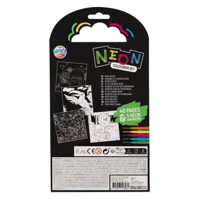 Carte de colorat cu carioci neon - Animalute