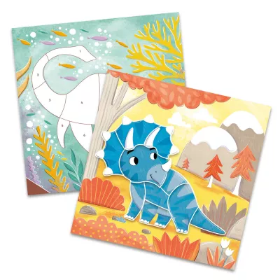 Cartea mea cu stickere -  Dinozauri prietenosi