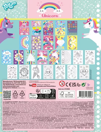 Carticica cu activitati si abtibilduri - Unicorn