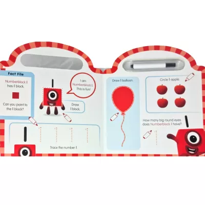 Carticica Scriu si sterg- Numberblocks 123