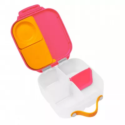 Caserola compartimentata Mini Lunchbox - roz/portocaliu - b.box