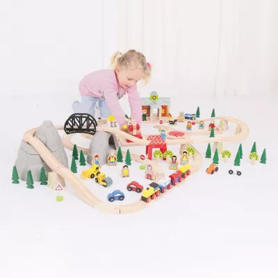 Circuit feroviar (112 piese) - BigJigs