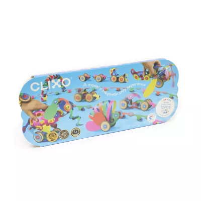 Clixo® joc magnetic de construit - Modele cu rotite (72 piese)