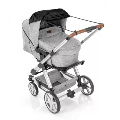 Copertina pentru protectie solara UV 50+, parasolar pentru carucior de copii, model universal, negru, Reer ShineSafe Black 84191