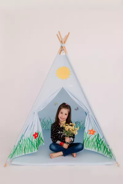 Cort de joaca pictat manual - Primavara - Maradalia Kids