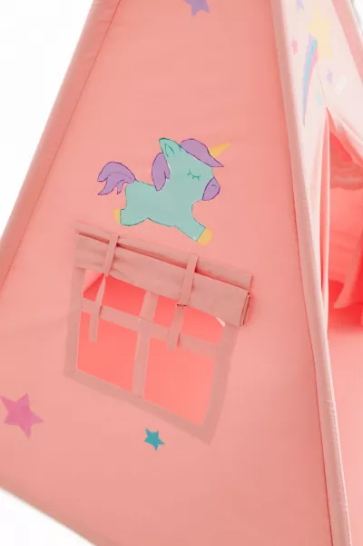 Cort de joaca pictat manual - Unicorn - Roz - Maradalia Kids
