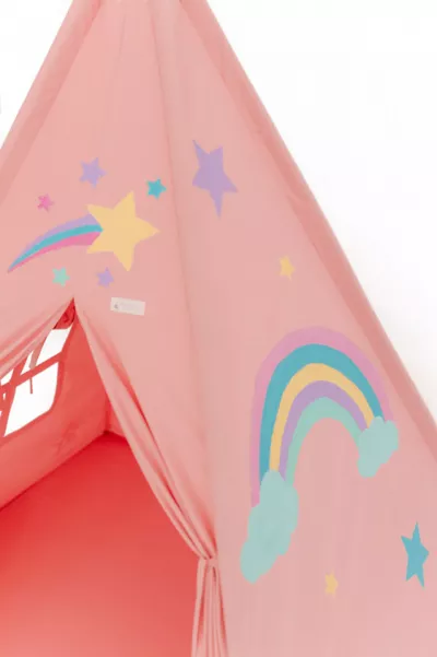 Cort de joaca pictat manual - Unicorn - Roz - Maradalia Kids