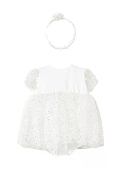 Costumas (rochita) cu tul + diadema - Mayoral  4-6 luni
