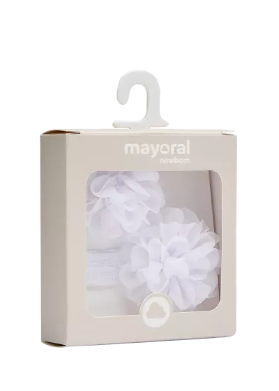 Diadema (bentita) si agrafa - Alb - Mayoral