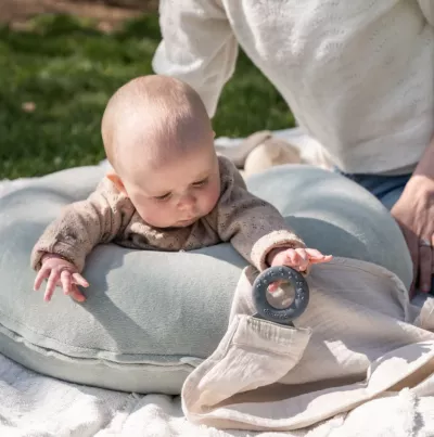 Doomoo - Esarfa pentru alaptat multifunctionala din bumbac organic Momâ€™n Play Almond